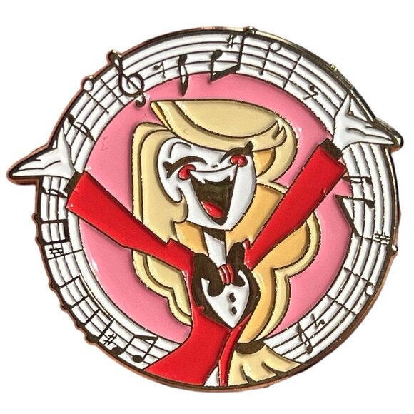 Hazbin Hotel Charlie Singing Musical Notes Enamel Pin - Picture 1 of 10